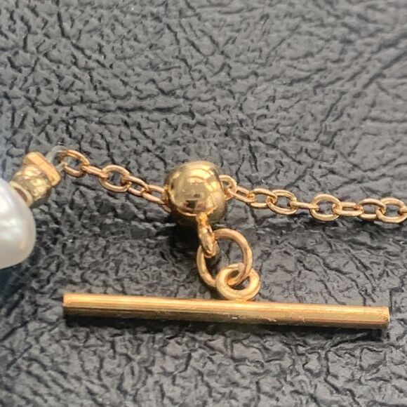 Mason & Madison Faux Pearl Adjustable Bracelet with Faux Jade Charm, Gift Ready - Picture 8 of 11